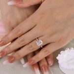 Picture of Exclusive Cushion Cut Women's Engagement Ring In Sterling Silver