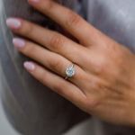 Picture of Classic Round Cut Engagement Ring For Women In Sterling Silver