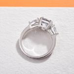 Picture of Exclusive Round Cut Three Stone Engagement Ring In Sterling Silver