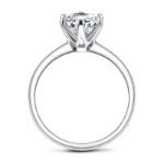 Picture of Classic 2.0 Carat Round Cut Moissanite Engagement Ring In Sterling Silver