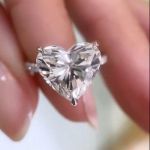 Picture of Elegant Heart Cut Engagement Ring For Women In Sterling Silver