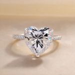 Picture of Elegant Heart Cut Engagement Ring For Women In Sterling Silver