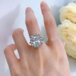 Picture of Vintage Halo Cushion Cut Engagement Ring In Sterling Silver