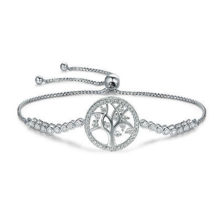 Picture of Women's Life Tree Bolo Bracelet In Sterling Silver