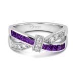 Bortwide Crossover Sterling Silver Women's Band