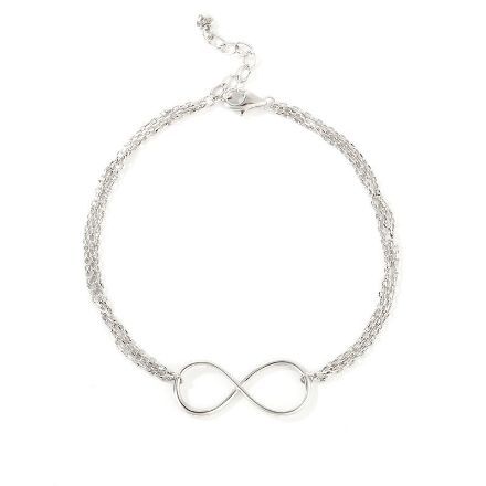 Bortwide Three Layer Infinity Design Sterling Silver Anklet