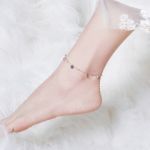 Bortwide Simple Style Disc Sterling Silver Anklet