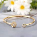 Bortwide Spiral Design Round Cut Sterling Silver Bangle