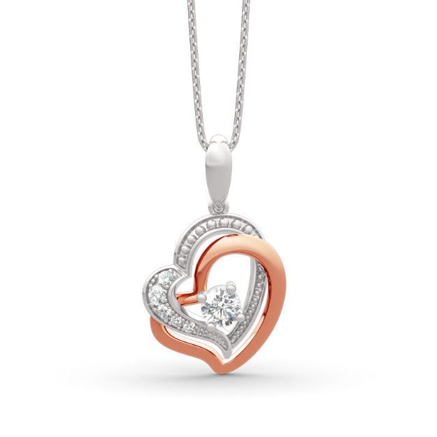 Bortwide Double Heart Sterling Silver Necklace