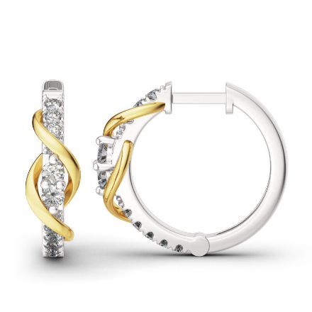 Bortwide Never Apart Sterling Silver Hoop Earrings