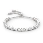 Bortwide Classic Round Cut Sterling Silver Bolo Tennis Bracelet