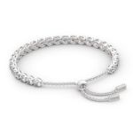 Bortwide Classic Round Cut Sterling Silver Bolo Tennis Bracelet