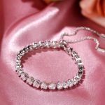 Bortwide Classic Round Cut Sterling Silver Bolo Tennis Bracelet