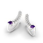 Bortwide Royal Amethyst Climber Earrings