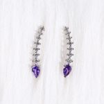 Bortwide Royal Amethyst Climber Earrings