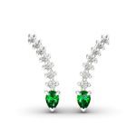 Bortwide Royal Emerald Green Climber Earrings