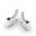 Bortwide Royal Emerald Green Climber Earrings