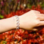 Bortwide "Gorgeous Beauty" Marquise Cut Sterling Silver Bracelet