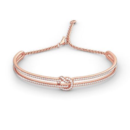 Bortwide Knot Design Sterling Silver Bangle Bracelet