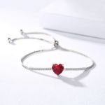 Bortwide "Eternal Love" Heart Cut Sterling Silver Bracelet