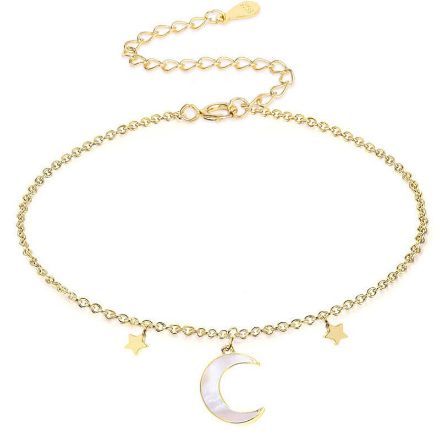 Bortwide "Moon and Star" Sterling Silver Bracelet