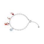 Bortwide "Joy of Holiday" Christmas-themed Charm Sterling Silver Bracelet (215mm)