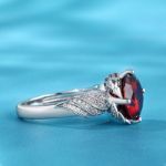 Bortwide "Beauty and Majesty" Eagle Round Cut Sterling Silver Ring