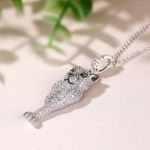 Bortwide Leopard Pendant Sterling Silver Necklace