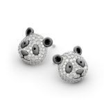 Bortwide "Be Calm and Steady" Cute Panda Sterling Silver Earrings