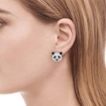 Bortwide "Be Calm and Steady" Cute Panda Sterling Silver Earrings