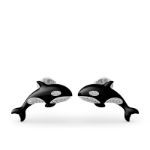 Bortwide Orca Killer Whale Sterling Silver Earrings