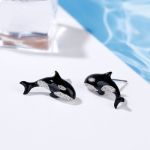 Bortwide Orca Killer Whale Sterling Silver Earrings