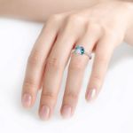 Bortwide Lucky Blue Ladybug Sterling Silver Ring