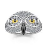 Bortwide "Night's Hunter" Owl Sterling Silver Ring