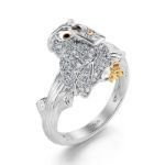 Bortwide "Cute Messenger" Owl Sterling Silver Ring