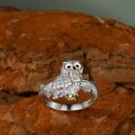 Bortwide "Cute Messenger" Owl Sterling Silver Ring