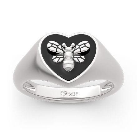 Bortwide "Honey Bee" Sterling Silver Signet Ring