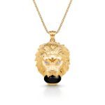 Bortwide "Jungle Catcher" Lion Sterling Silver Necklace