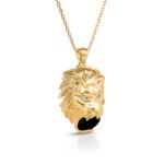 Bortwide "Jungle Catcher" Lion Sterling Silver Necklace