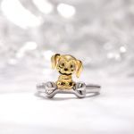 Bortwide "Dog＆Bone" Sterling Silver Ring