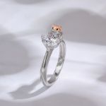 Bortwide Hug Me "Adorable Hamster" Round Cut Sterling Silver Ring