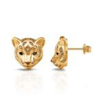 Bortwide "King of the Jungle" Tiger Sterling Silver Earrings