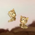 Bortwide "King of the Jungle" Tiger Sterling Silver Earrings