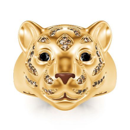 Bortwide "King of the Jungle" Tiger Sterling Silver Ring