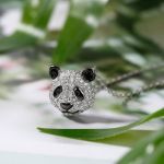 Bortwide "Be Calm and Steady" Cute Panda Sterling Silver Necklace