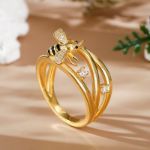 Bortwide Honey Bee Crossover Sterling Silver Ring