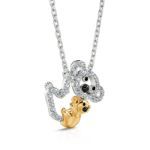 Bortwide "Carry Me" Mom and Baby Koala Pendant Sterling Silver Necklace