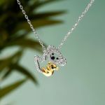 Bortwide "Carry Me" Mom and Baby Koala Pendant Sterling Silver Necklace