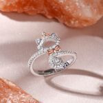 Bortwide "Lady Cat" Cat Wrap Sterling Silver Ring