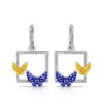 Bortwide "Nature's Awakening" Two Butterfly Sterling Silver Earrings